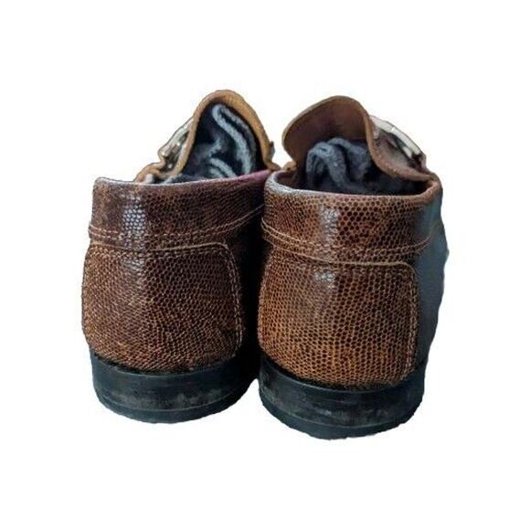 Donald Pliner Darrin2 Slip-on Cognac Croc Embossed Leather Italian Men's Size 9 - Picture 5 of 9